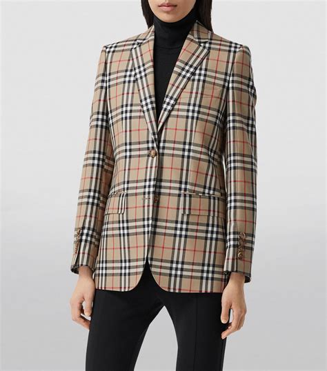 vintage burberry blazer womens|Burberry black jacket women.